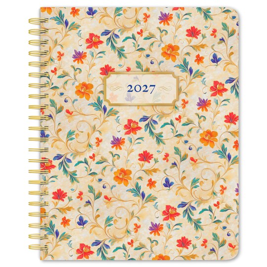 BrownTrout; Tuscan Delight | 2027 6 x 7.75 Inch Weekly Desk Planner | Foil Stamped Cover; Category:Planners; Image:1